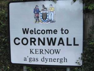 cornwall welcome sign